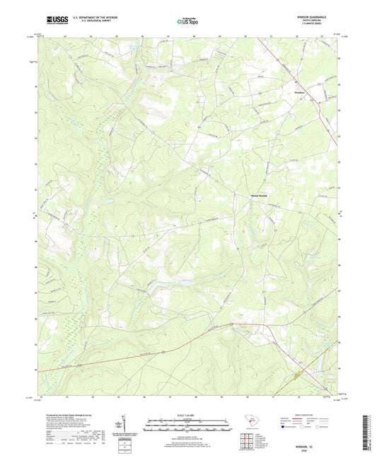 Windsor South Carolina US Topo Map Image