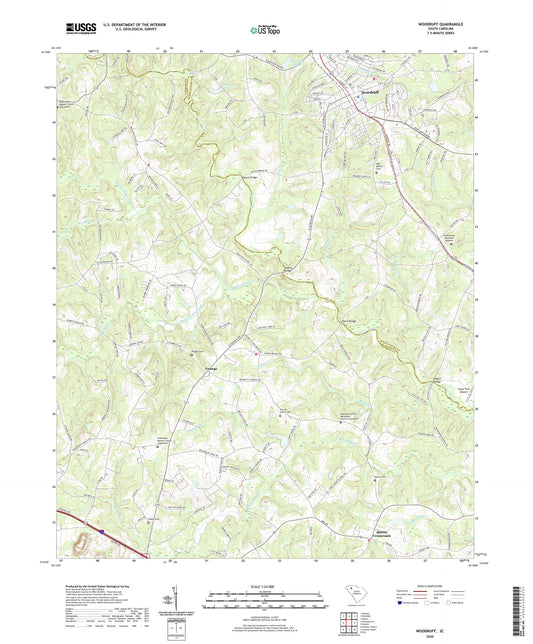 Woodruff South Carolina US Topo Map Image