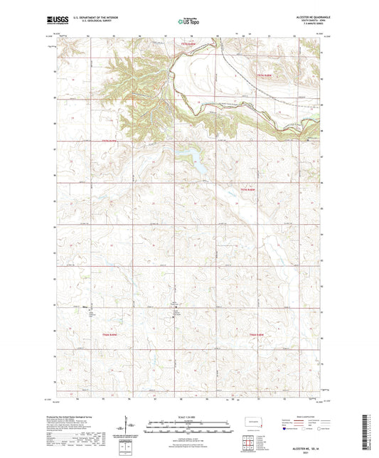 Alcester NE South Dakota US Topo Map Image