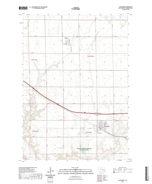 Alexandria South Dakota US Topo Map Image