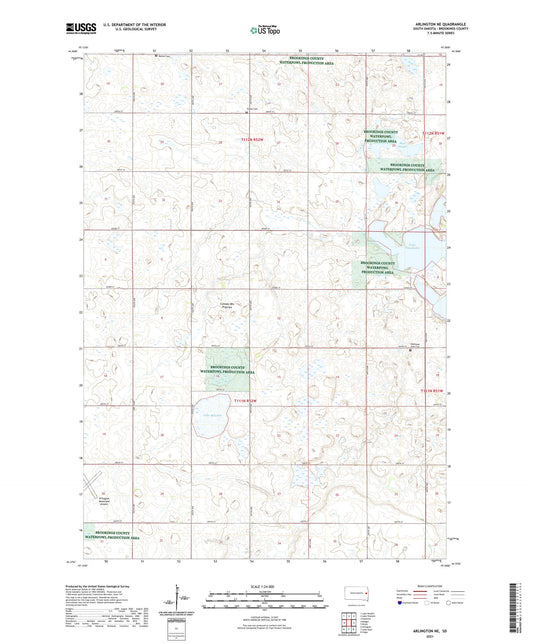 Arlington NE South Dakota US Topo Map Image