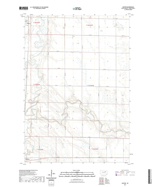 Ashton South Dakota US Topo Map Image