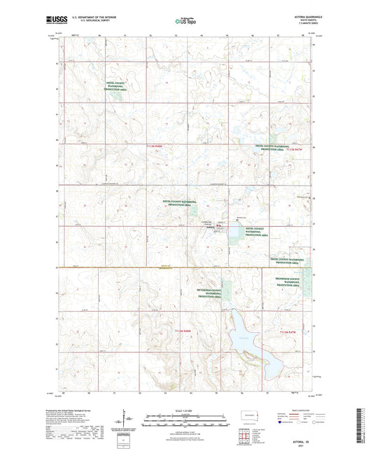 Astoria South Dakota US Topo Map Image