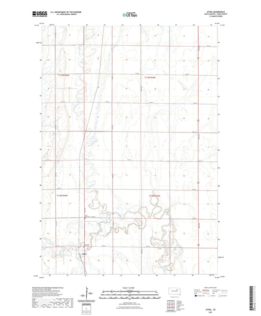 Athol South Dakota US Topo Map Image
