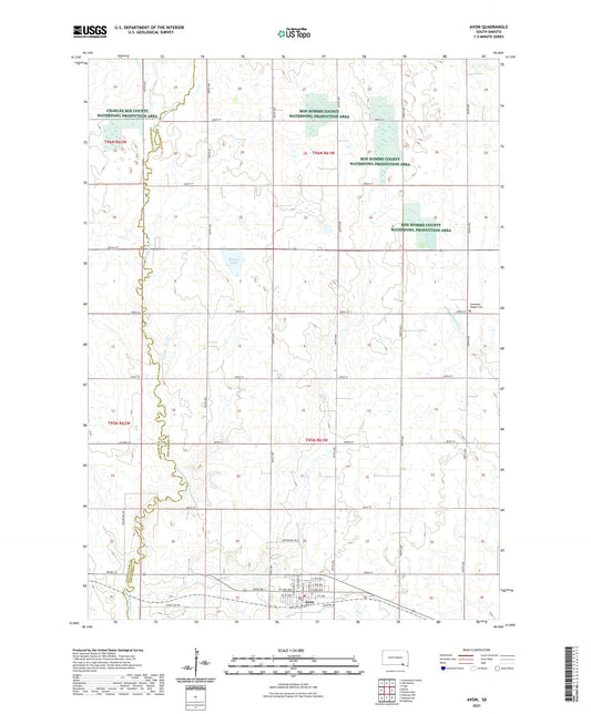 Avon South Dakota US Topo Map Image