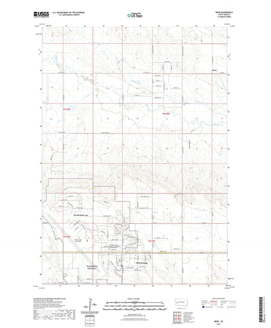 Bend South Dakota US Topo Map Image