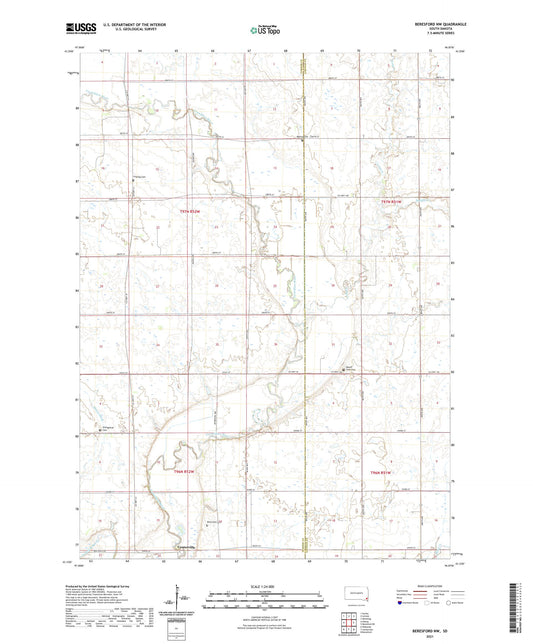 Beresford NW South Dakota US Topo Map Image