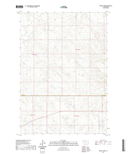 Beverly Creek South Dakota US Topo Map Image
