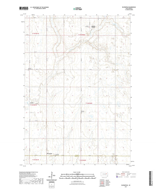 Bloomfield South Dakota US Topo Map Image