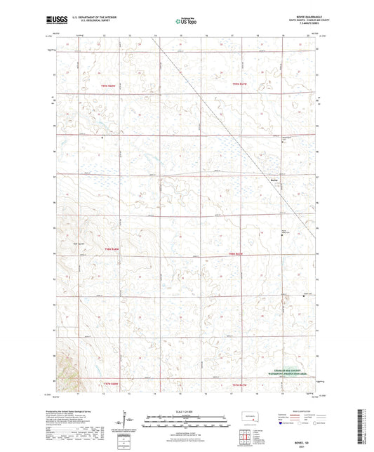 Bovee South Dakota US Topo Map Image