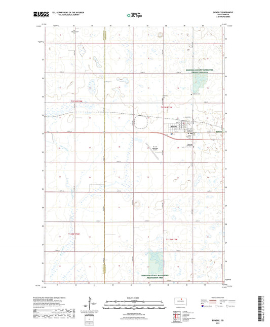Bowdle South Dakota US Topo Map Image