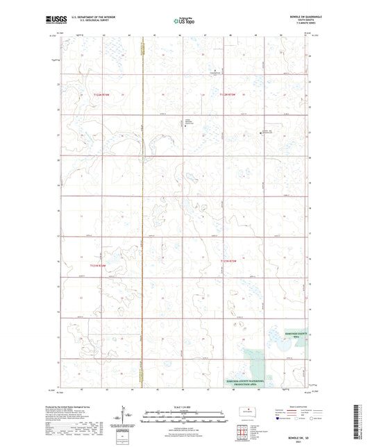Bowdle SW South Dakota US Topo Map Image