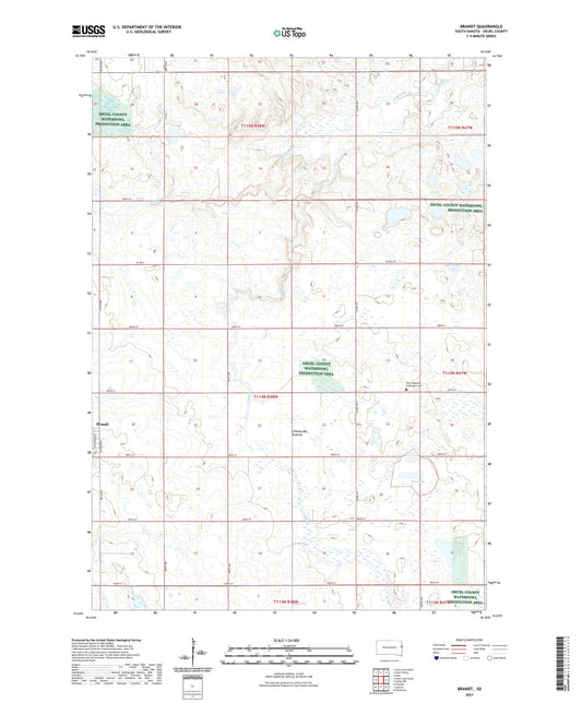 Brandt South Dakota US Topo Map Image