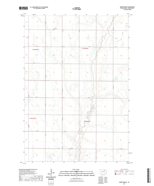 Brentford SE South Dakota US Topo Map Image
