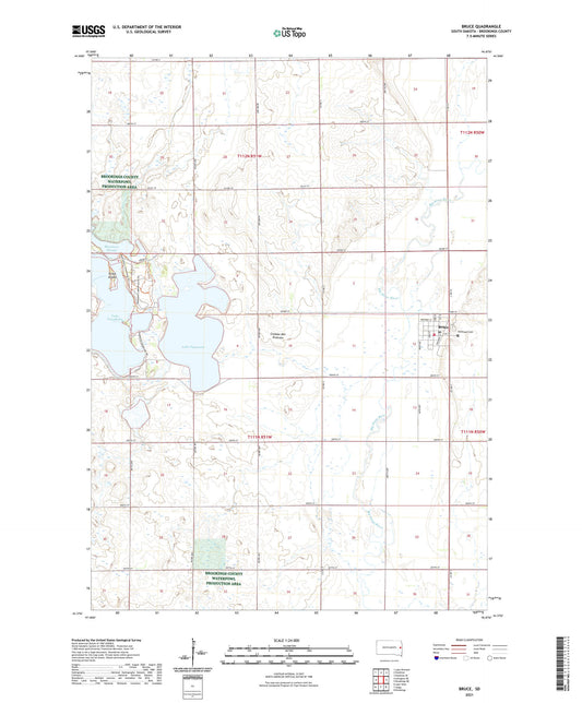 Bruce South Dakota US Topo Map Image