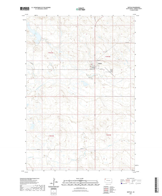 Buffalo South Dakota US Topo Map Image