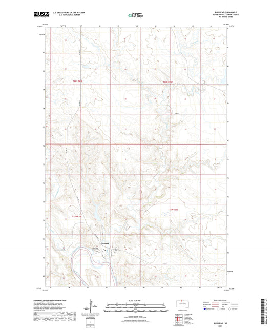 Bullhead South Dakota US Topo Map Image