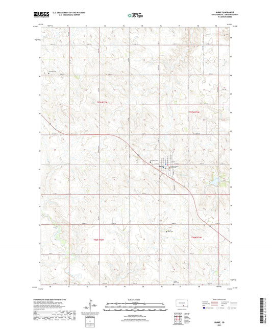Burke South Dakota US Topo Map Image