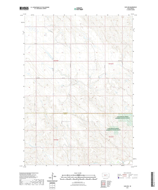 Capa NW South Dakota US Topo Map Image
