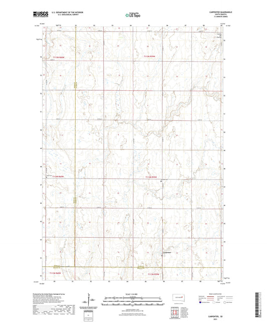 Carpenter South Dakota US Topo Map Image