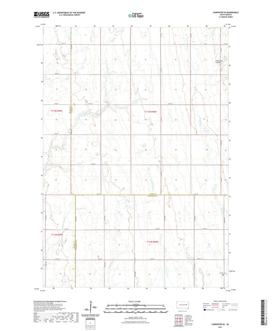 Carpenter SE South Dakota US Topo Map Image