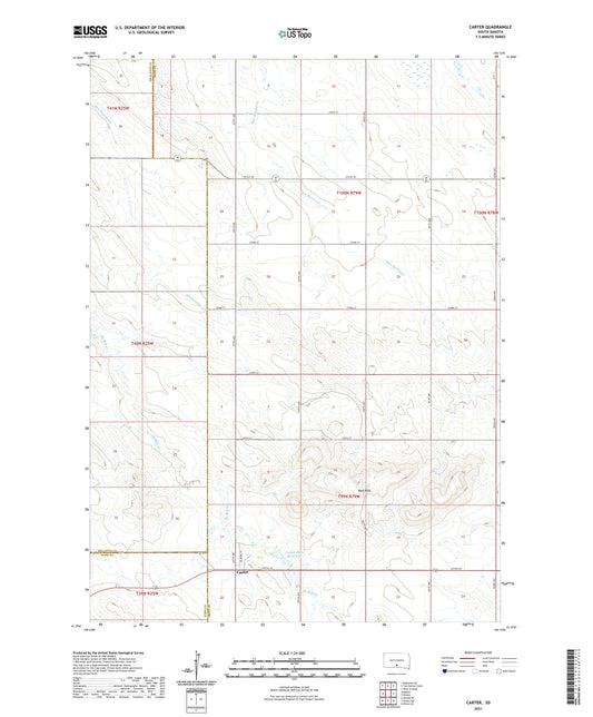 Carter South Dakota US Topo Map Image