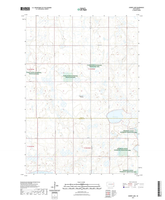 Cherry Lake South Dakota US Topo Map Image