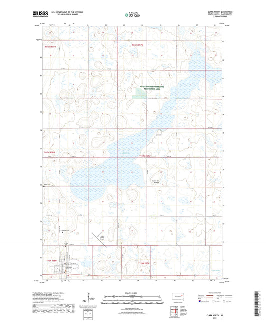 Clark North South Dakota US Topo Map Image