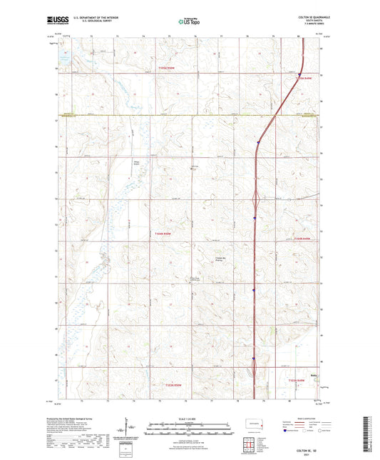 Colton SE South Dakota US Topo Map Image