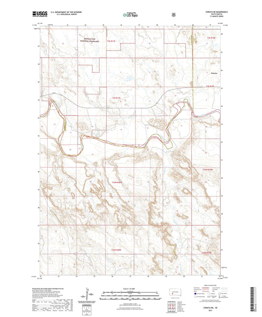 Conata NE South Dakota US Topo Map Image