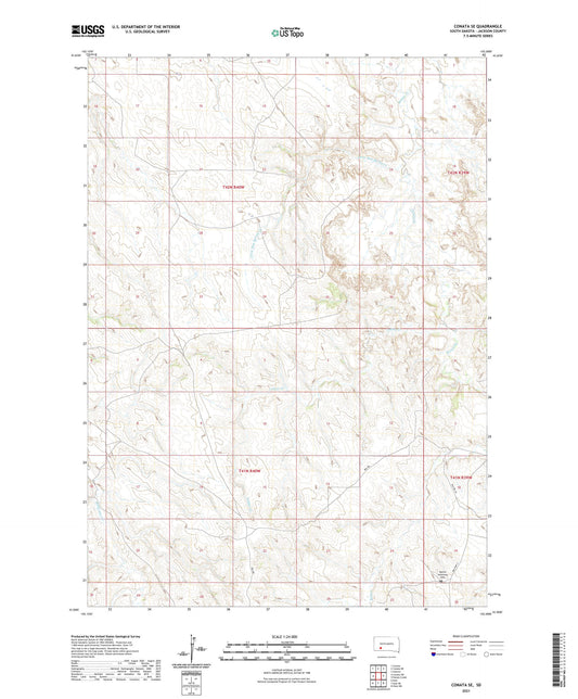 Conata SE South Dakota US Topo Map Image