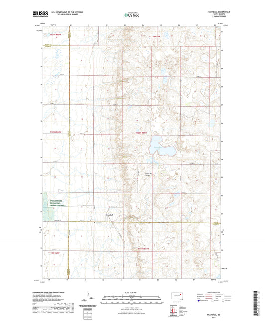 Crandall South Dakota US Topo Map Image