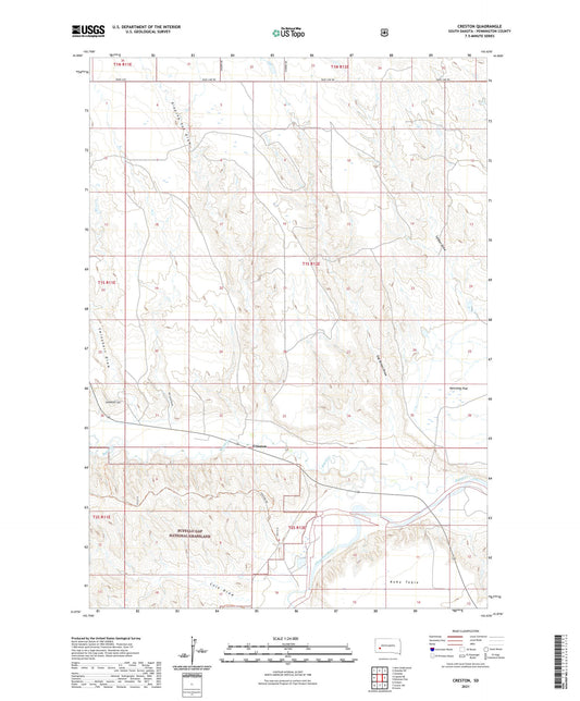 Creston South Dakota US Topo Map Image