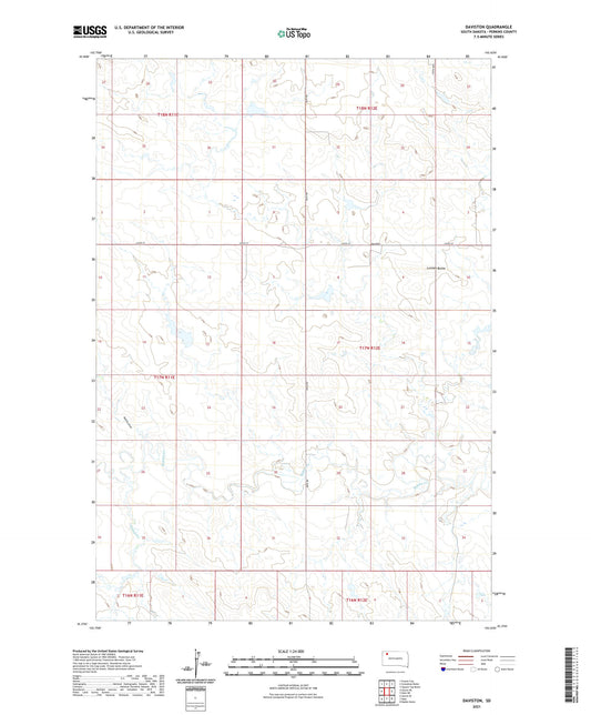 Daviston South Dakota US Topo Map Image