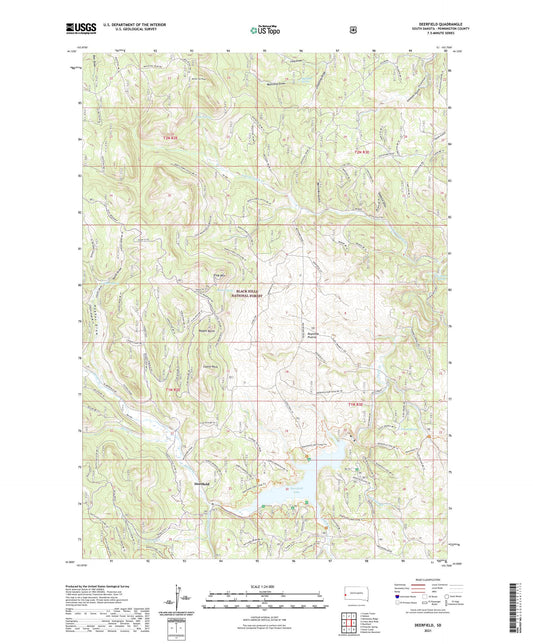 Deerfield South Dakota US Topo Map Image