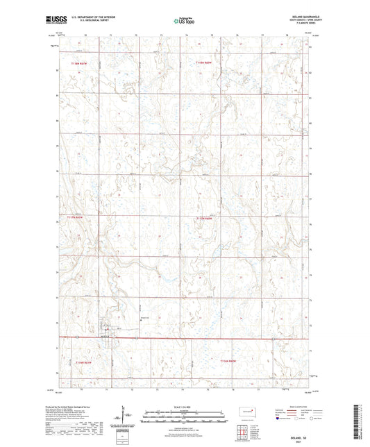Doland South Dakota US Topo Map Image