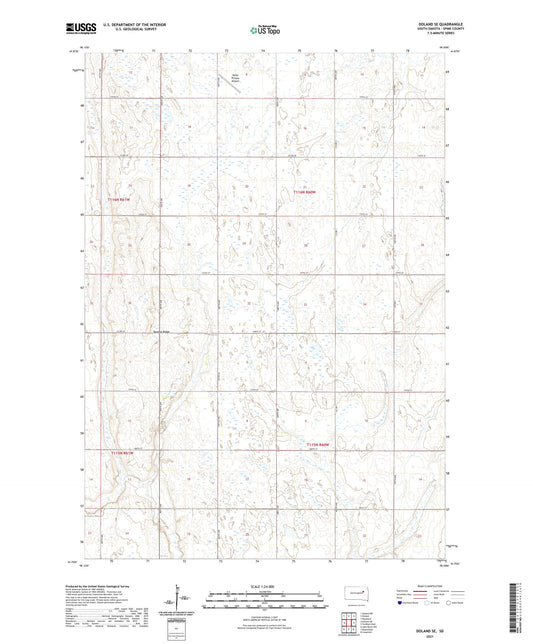 Doland SE South Dakota US Topo Map Image