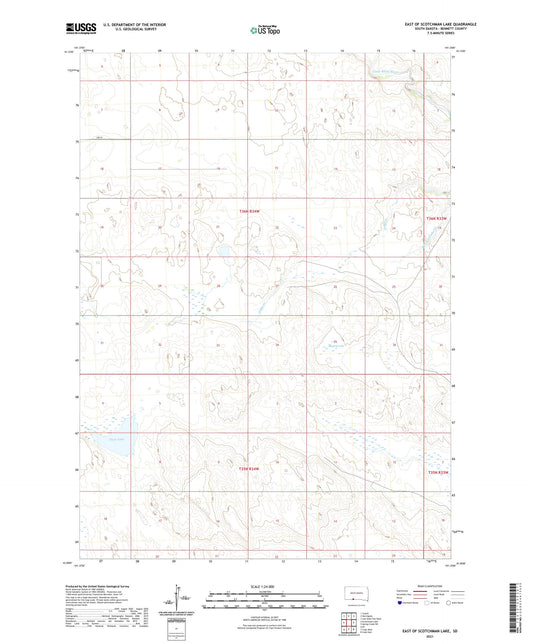 East of Scotchman Lake South Dakota US Topo Map Image