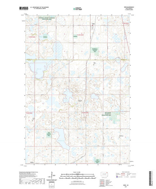 Eden South Dakota US Topo Map Image