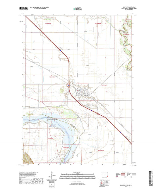 Elk Point South Dakota US Topo Map Image