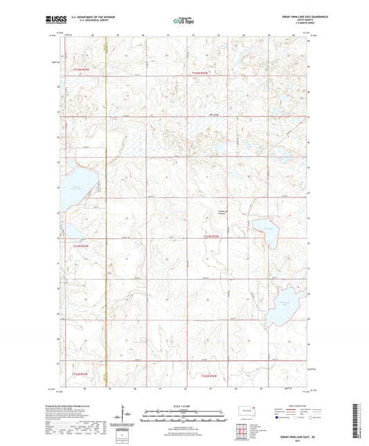 Enemy Swim Lake East South Dakota US Topo Map Image