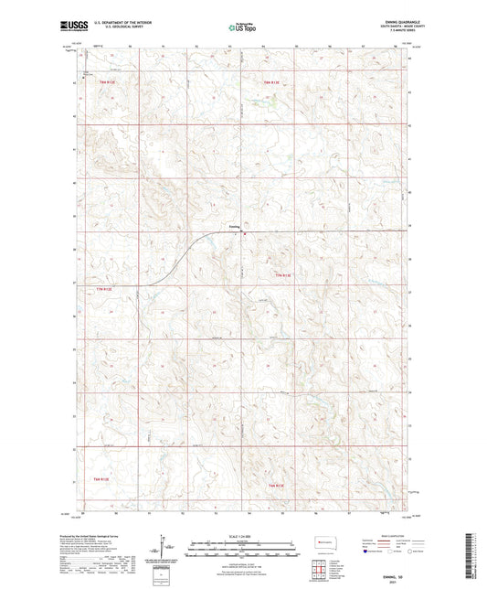 Enning South Dakota US Topo Map Image