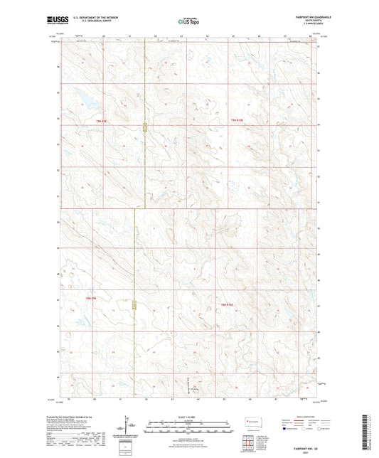 Fairpoint NW South Dakota US Topo Map Image
