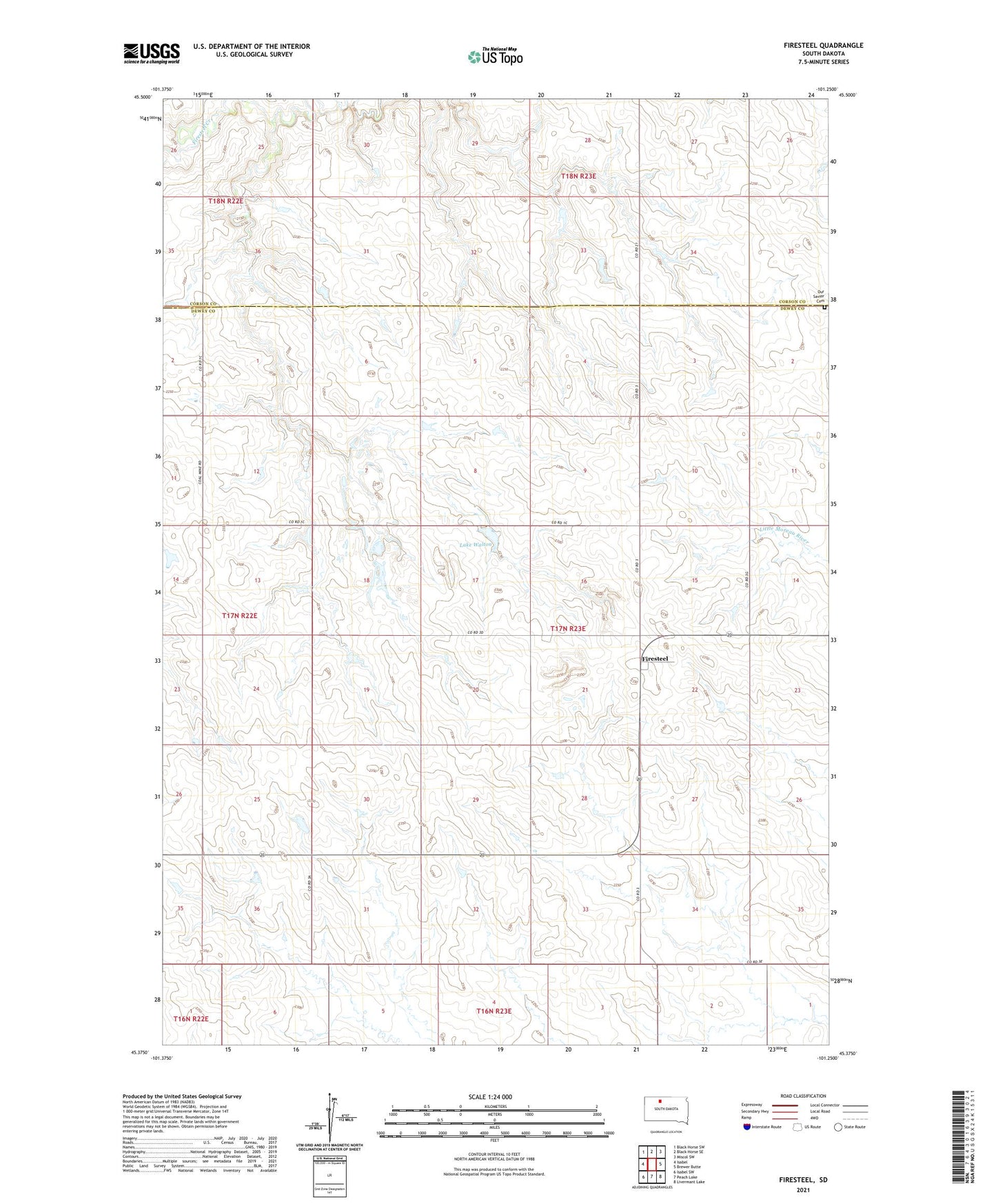 Firesteel South Dakota US Topo Map Image