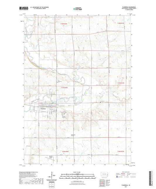 Flandreau South Dakota US Topo Map Image