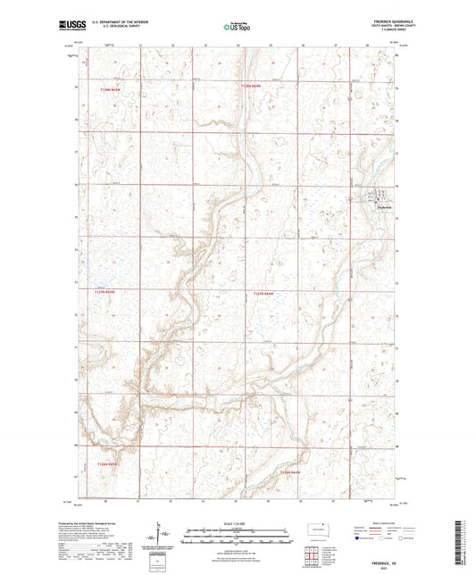 Frederick South Dakota US Topo Map Image