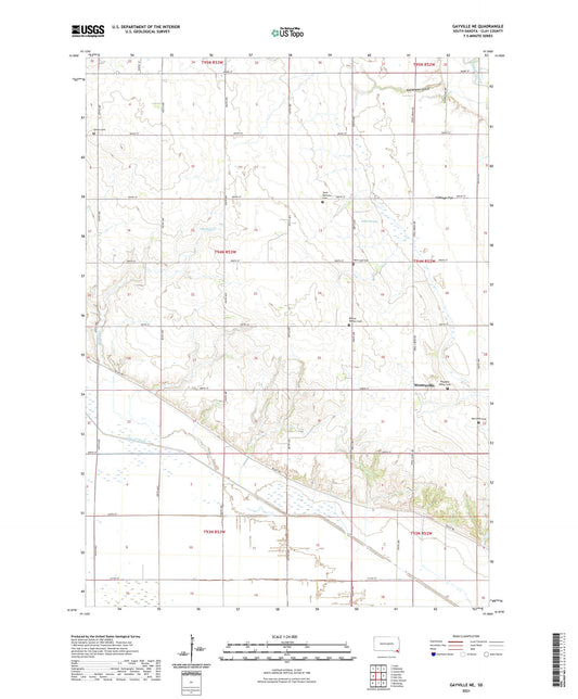 Gayville NE South Dakota US Topo Map Image