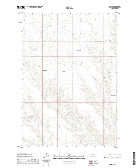 Haydraw South Dakota US Topo Map Image
