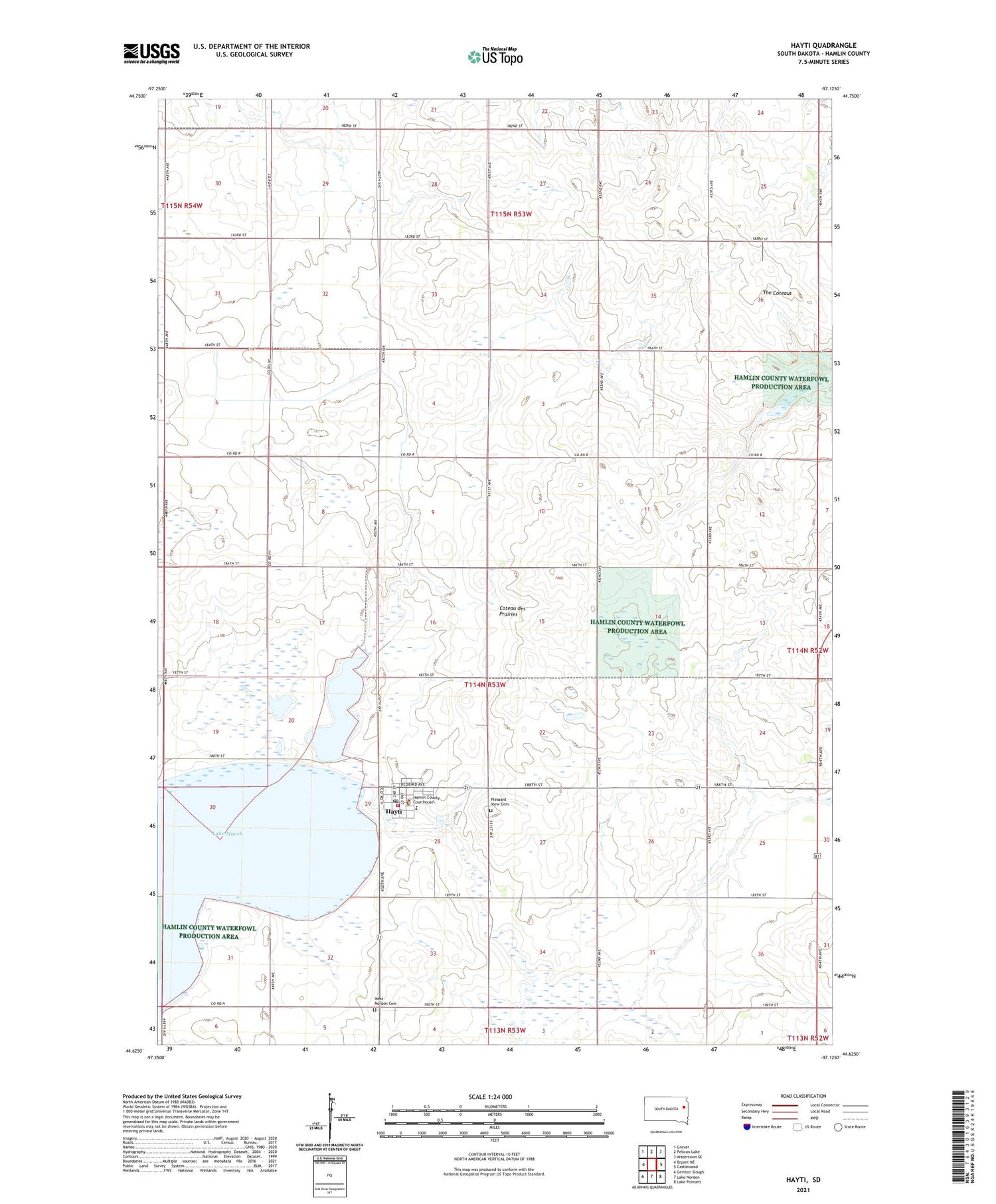 Hayti South Dakota US Topo Map Image