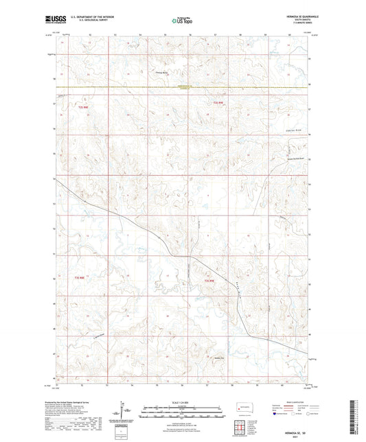 Hermosa SE South Dakota US Topo Map Image